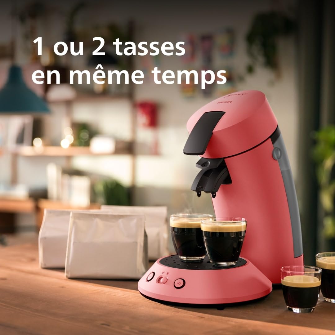 Machine à Café à Dosettes Senseo Original+ CSA210/35 - Rouge Tendre