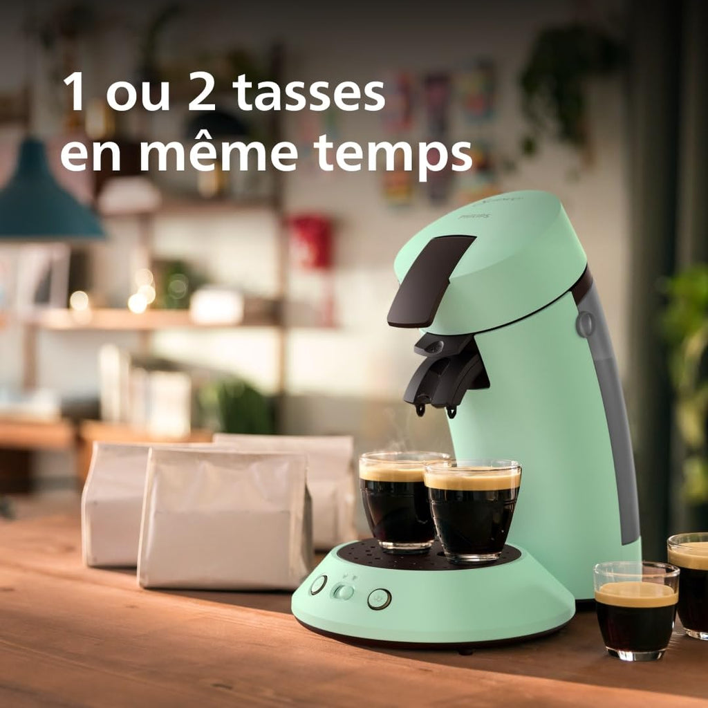 Machine à Café à Dosettes Senseo Original+ CSA210/80 - Vert Désert