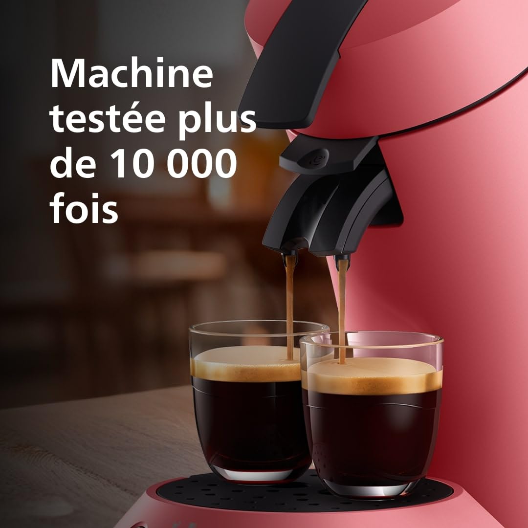 Machine à Café à Dosettes Senseo Original+ CSA210/35 - Rouge Tendre