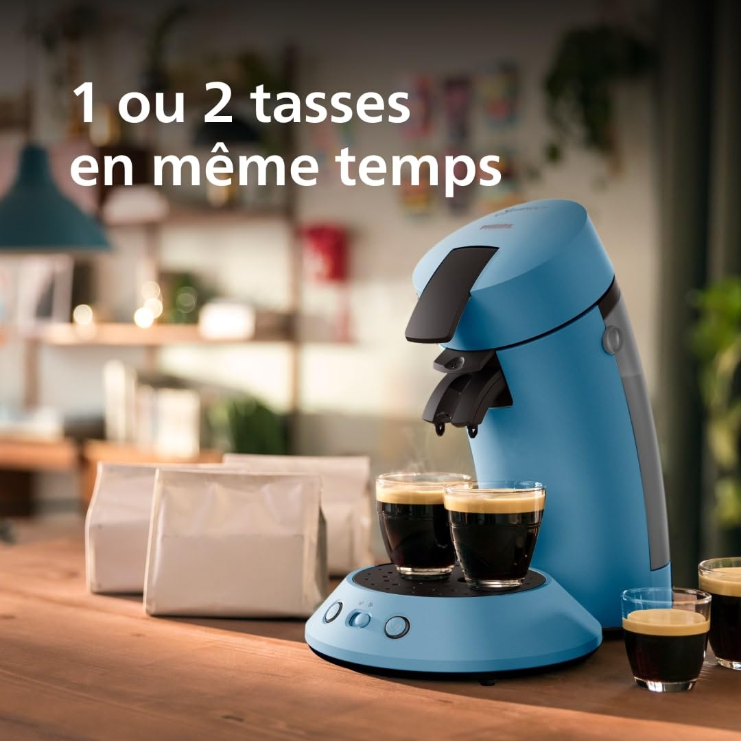 Machine à Café à Dosettes Senseo Original+ CSA210/00 - Bleu Paon