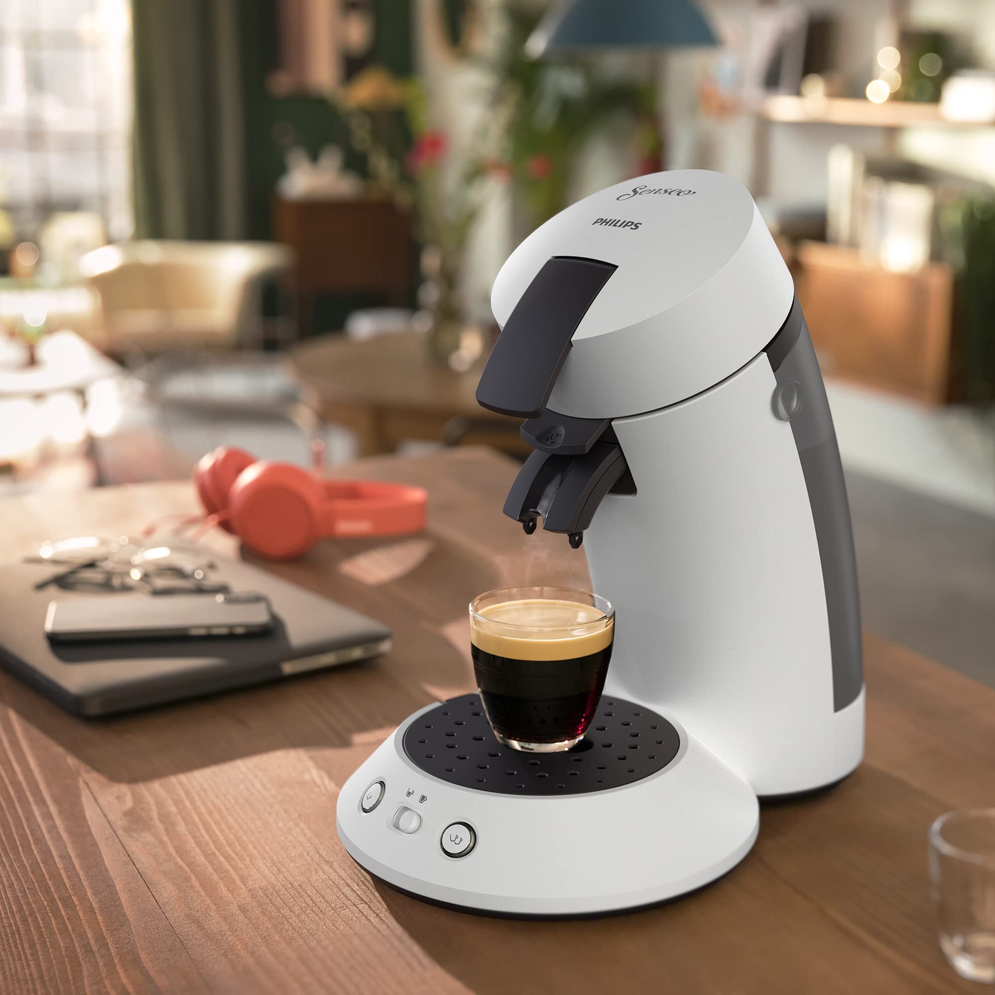 Machine à Café à Dosettes Senseo Original+ CSA210/10 - Blanc