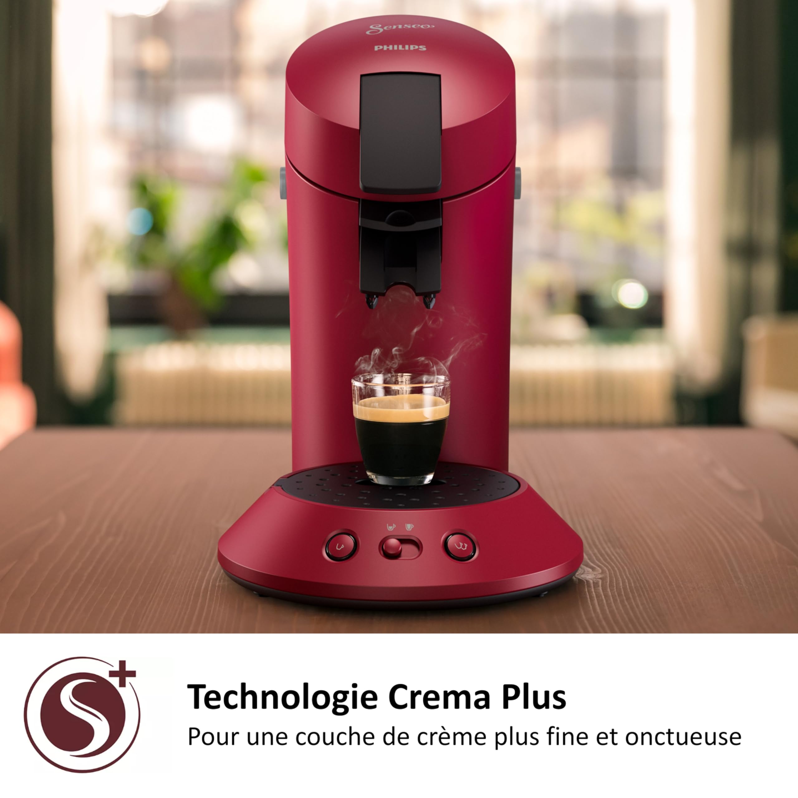 Machine à Café à Dosettes Senseo Original+ CSA210/91 - Rouge
