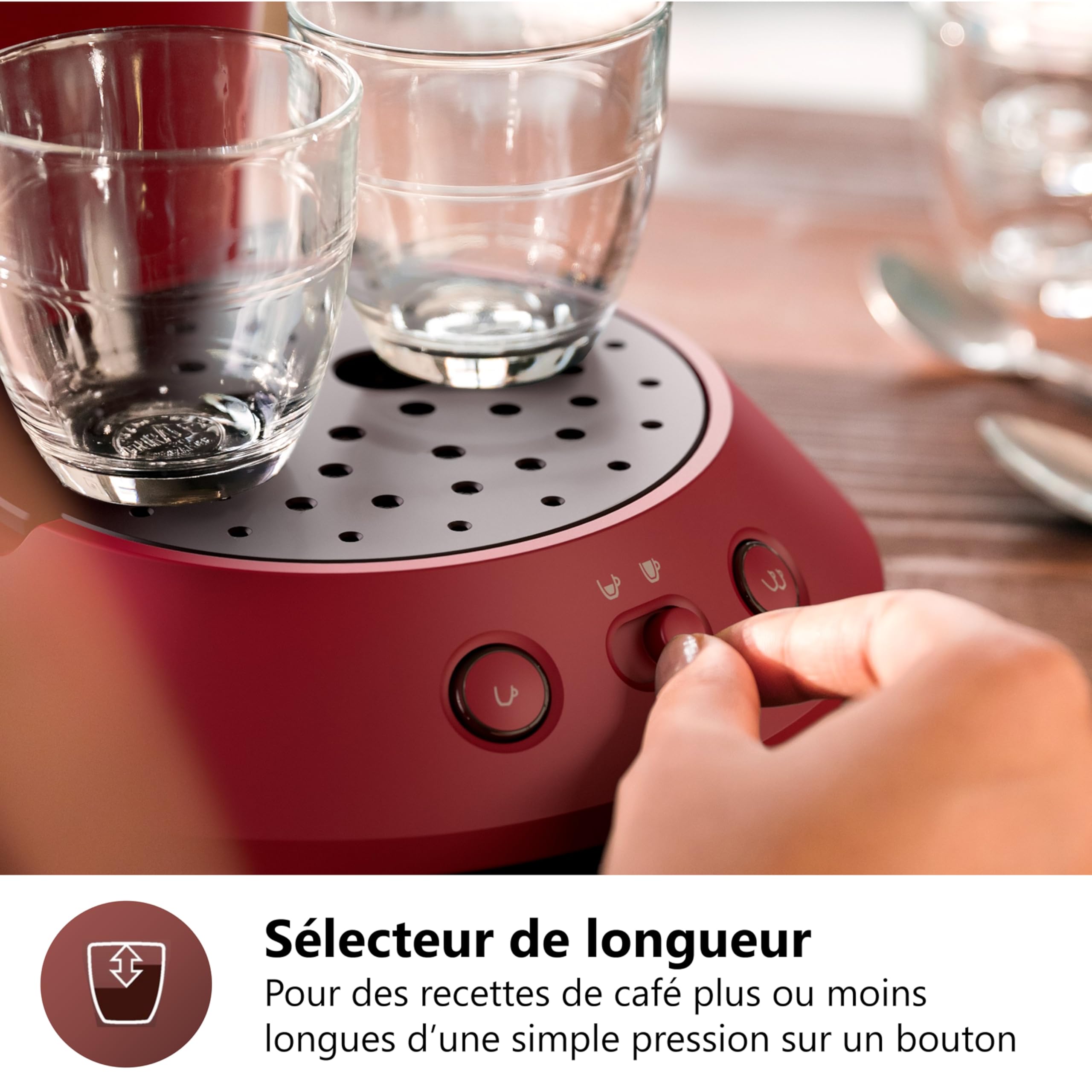 Machine à Café à Dosettes Senseo Original+ CSA210/91 - Rouge