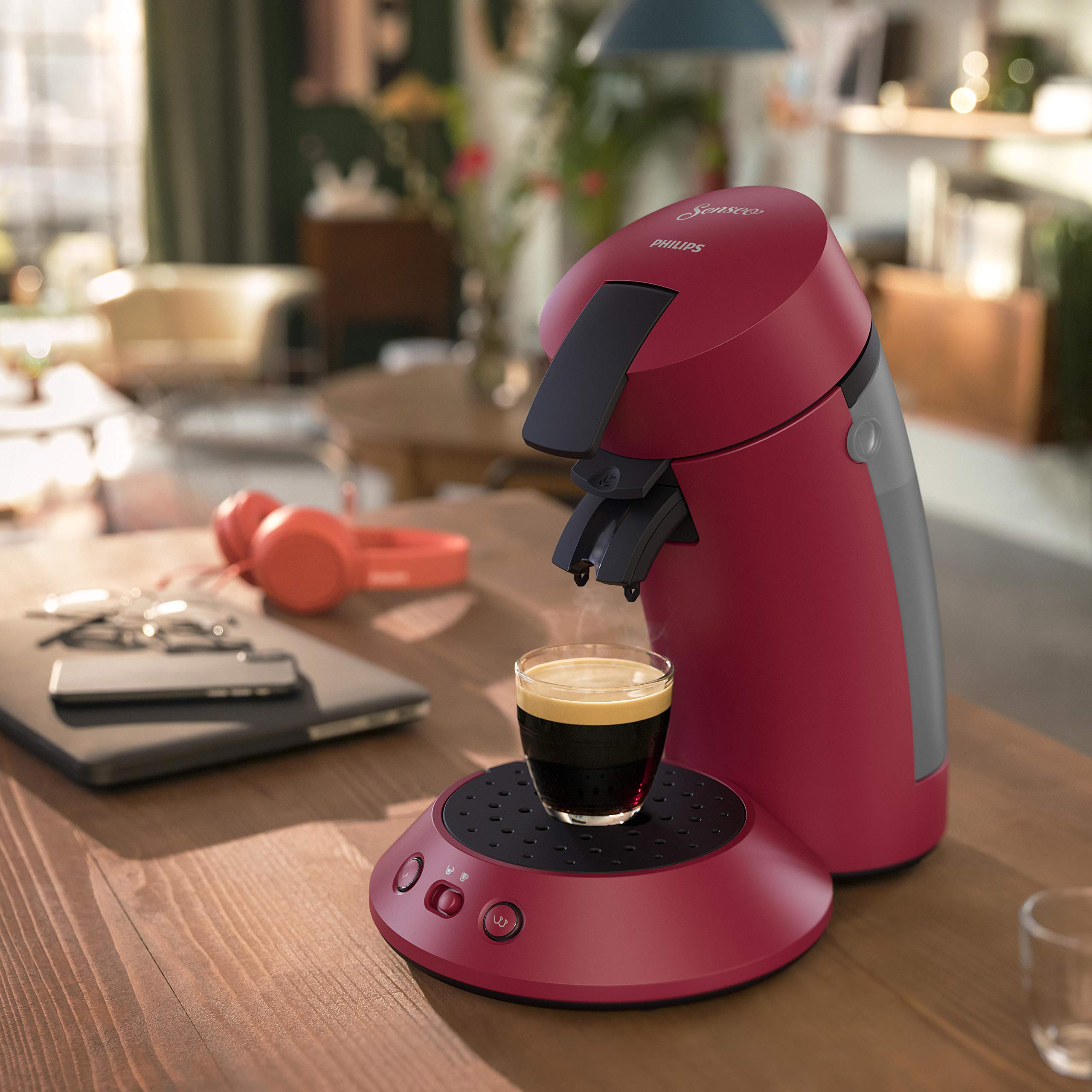 Machine à Café à Dosettes Senseo Original+ CSA210/91 - Rouge